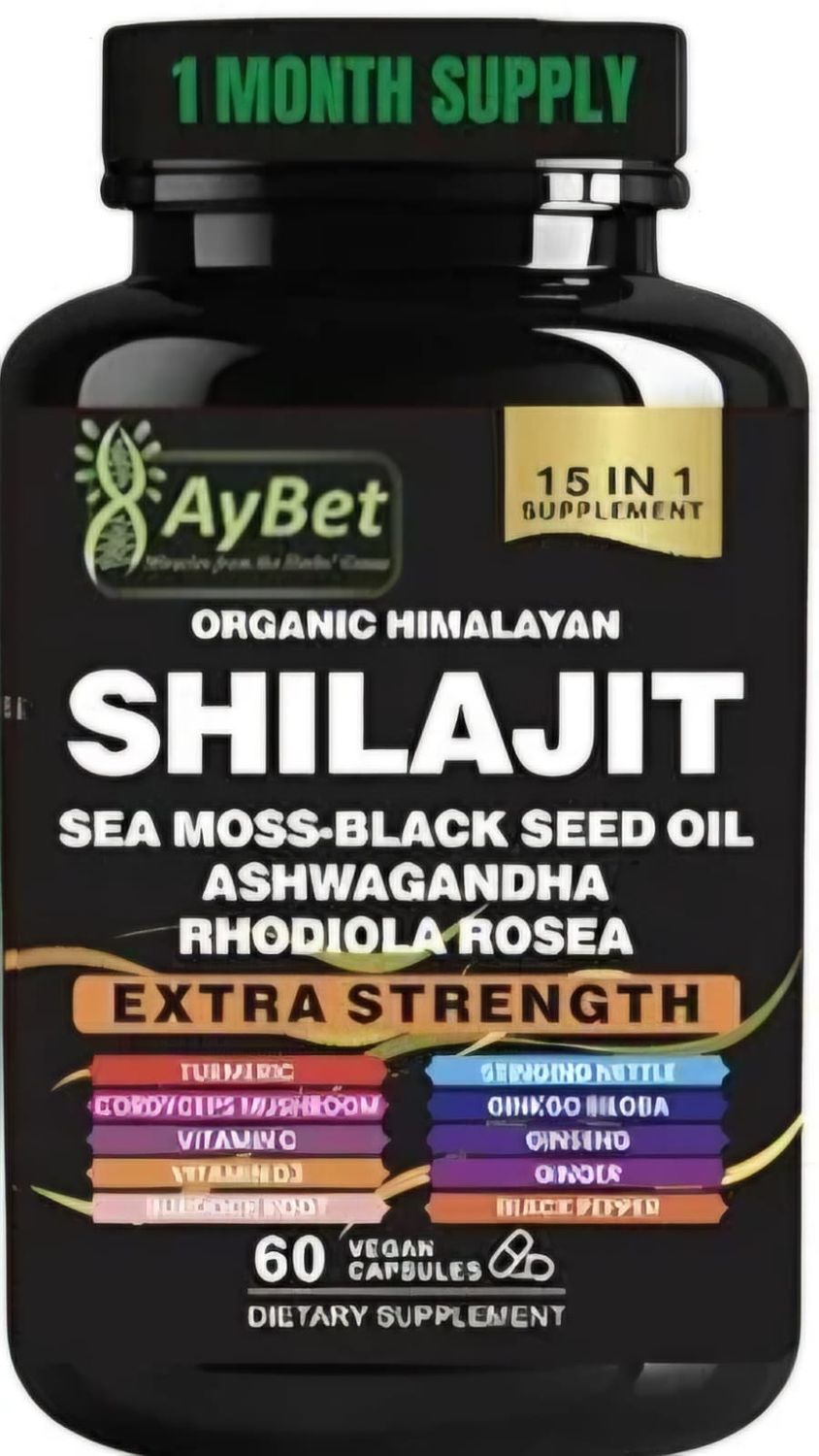 AyBet 15 in 1 Shilajit 60vcaps