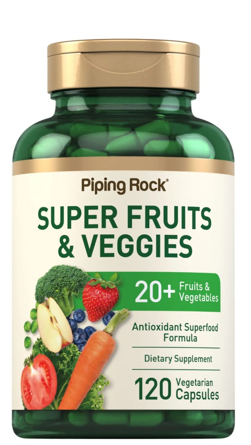 Piping Rock Super Fruits &amp; Veg 120vcaps