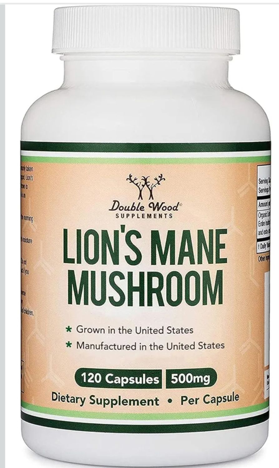 Double Wood Lion's Mane Mushroom 500mg 120caps