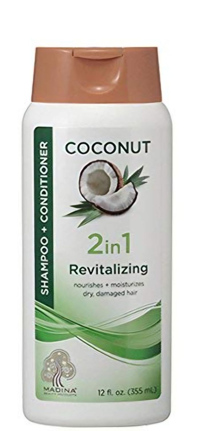 Madina 2 in 1 Coconut Shampoo + Conditioner 12oz