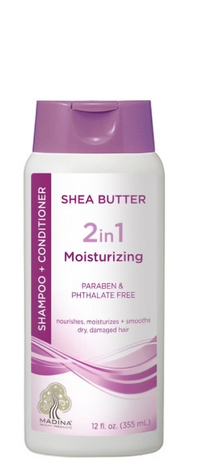 Madina 2 in 1 Shea butter Shampoo and Conditioner 12oz