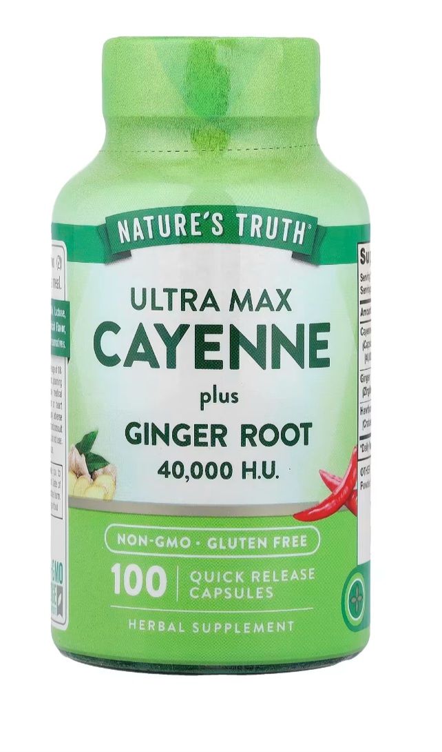 Nature's Truth Ultra Max Cayenne + Ginger 100qrcaps