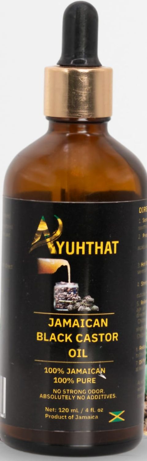 Ayuhthat Black Castor Oil 4oz-Glass