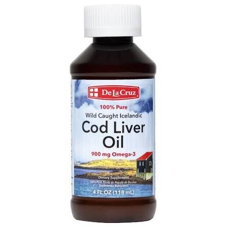 De La Cruz 100% Cod Liver Oil 900mg 4floz