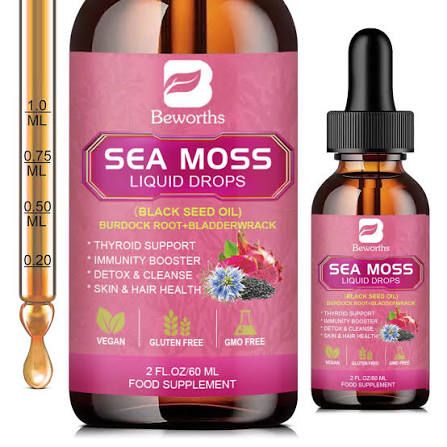Beworths Seamoss Liq Drops 2floz/60ml