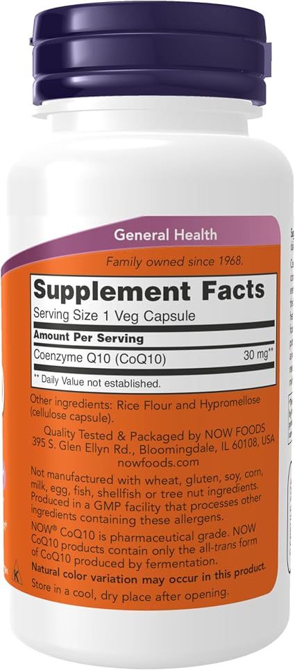 Now CoQ10 30mg 60Vcaps