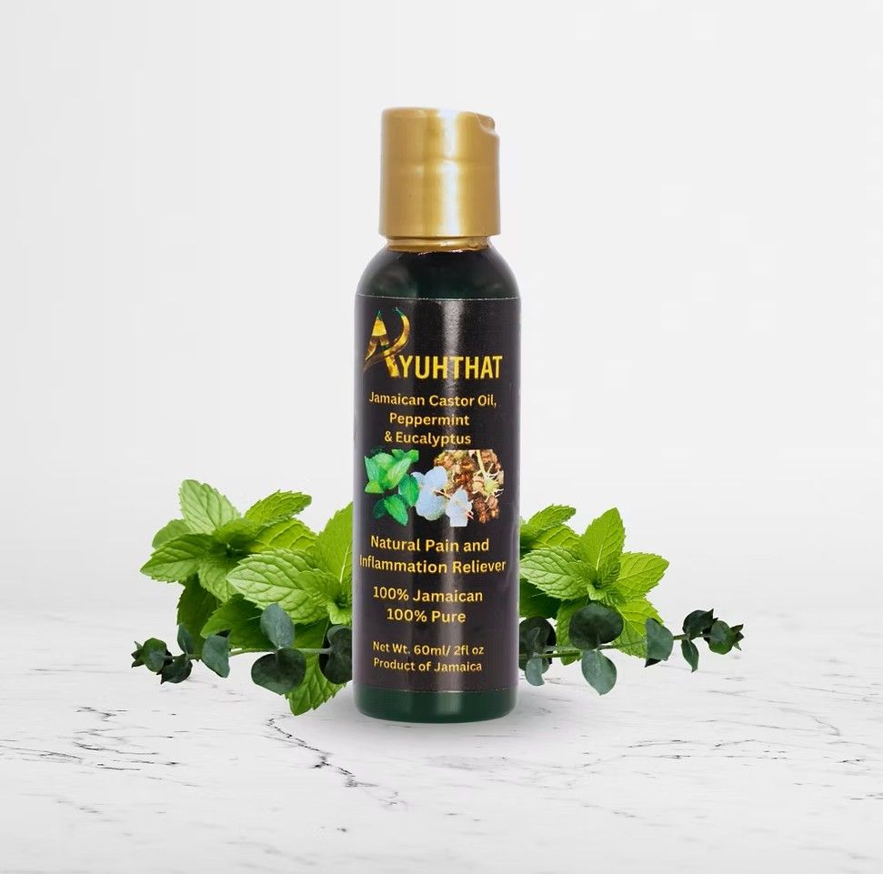 Ayuhthat Castor, Peppermint &amp; Eucalyptus oil 2oz
