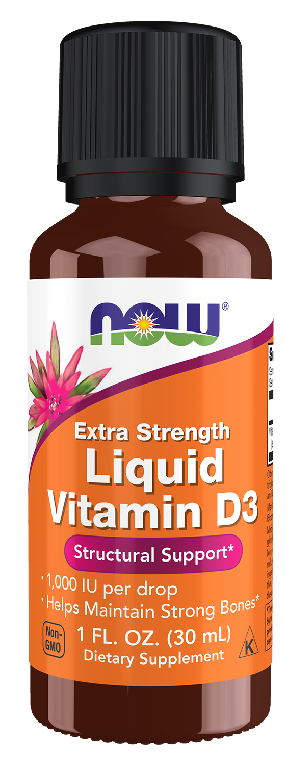 Now Liquid vitamin D-3 extra