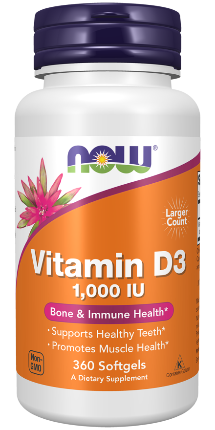 Now Vitamin D-3 1000iu 360sgels