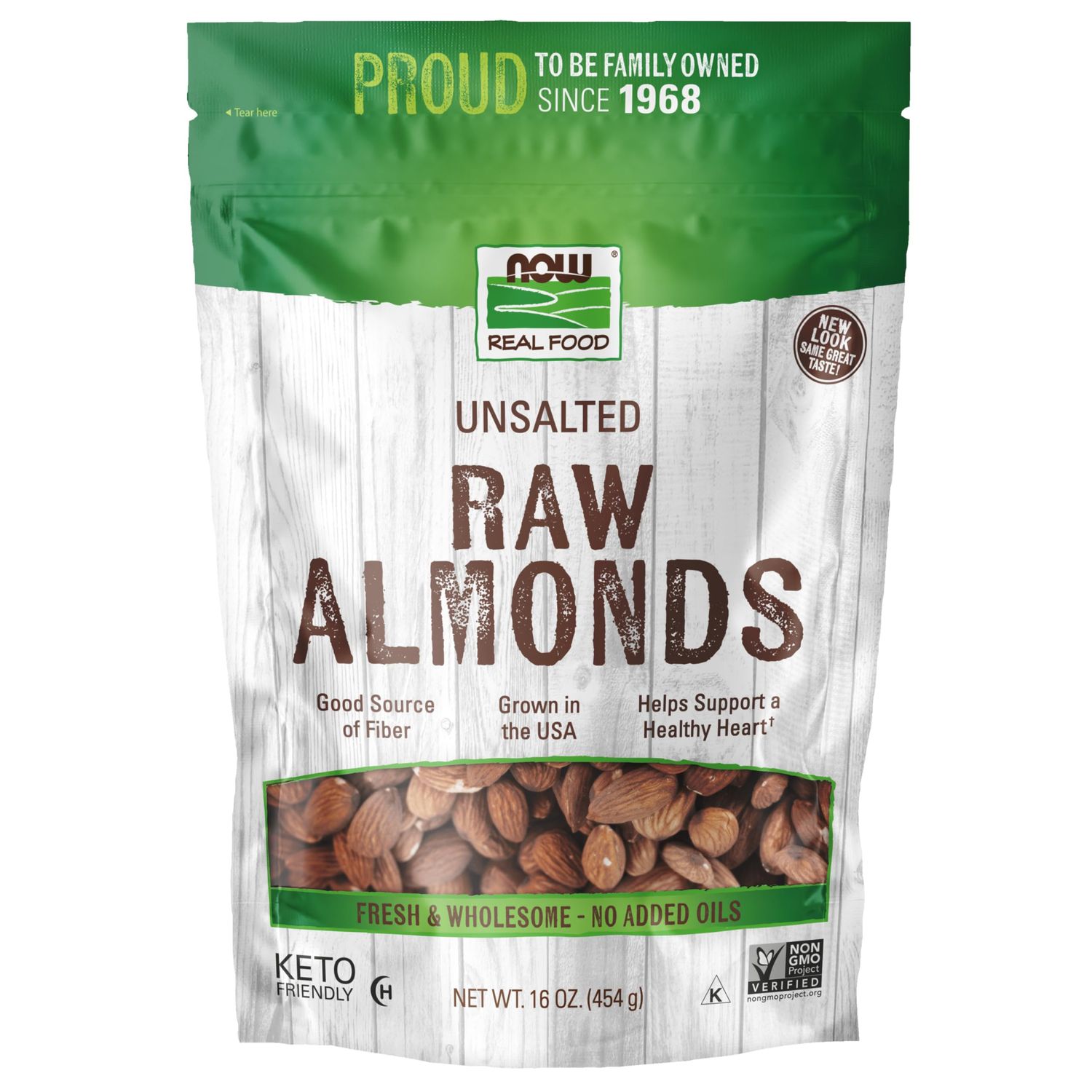 Now RAW unsalted Almond