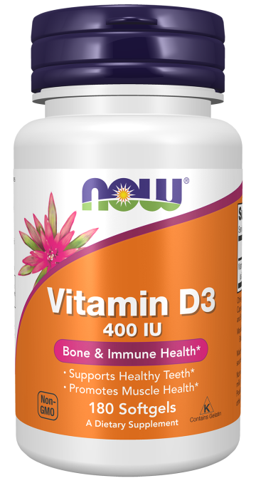 Now Vitamin D-3 400iu 180sgls