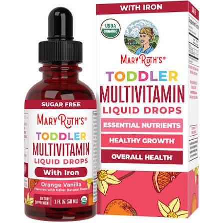 Mary Ruth's Toddler Multivitamin Liquid Drops With Iron  1floz