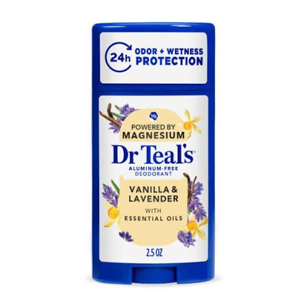 Dr Teal's Aluminum Free Deodorant, Vanilla &amp; Lavender  with Essential Oils