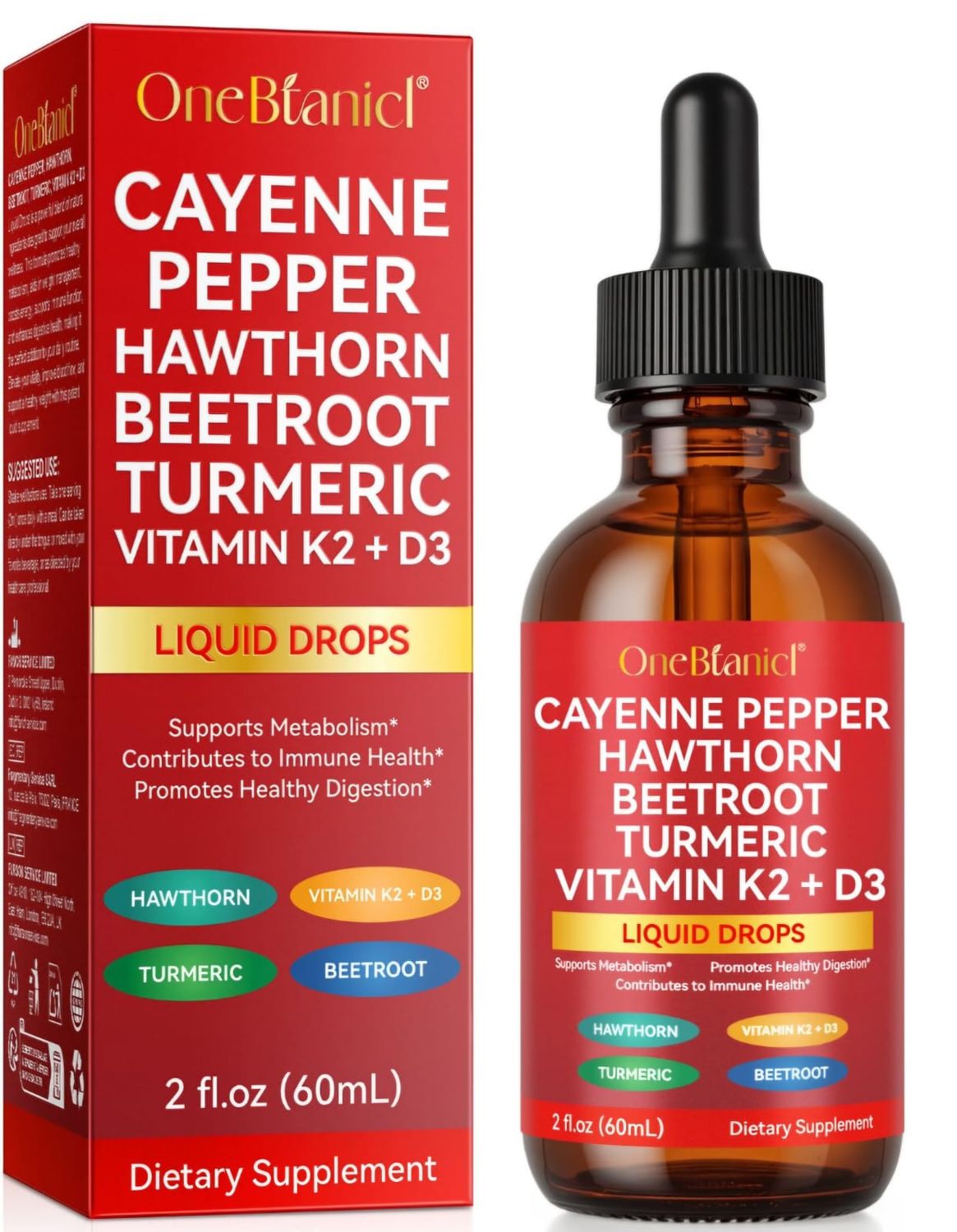 One Btanicl Cayenne 6 in 1 Drops 2floz