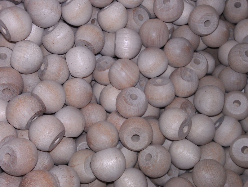 3/4" Birch Wood Drawer BALL Knob / Pull - Qty: 5, 10, 25, 50, 100