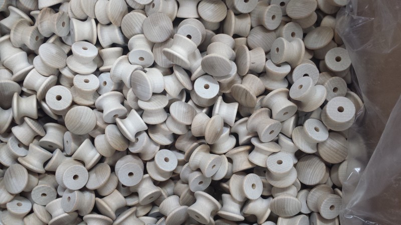 1" Birch Wood Drawer Knob / Pull - Qty: 5, 10, 25, 50, 100