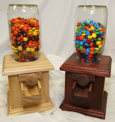 Candy Dispenser  -  Stained  -  Choose your stain color
