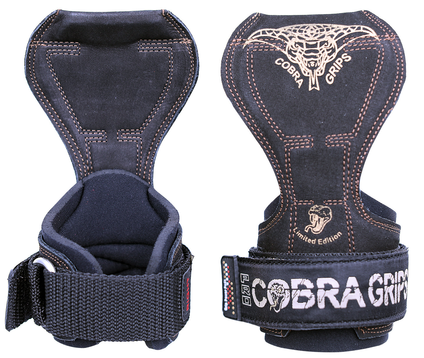 Cobra Grips FLEX MODEL Weight Lifting Straps Power Deadlifts Reversible Gloves 