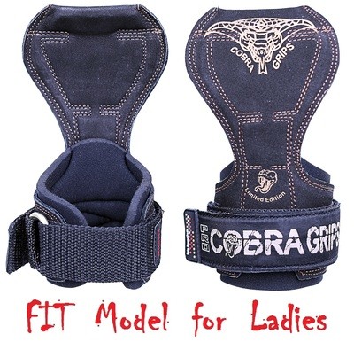 Cobra Grips FIT BLACK LEATHER Weight Lifting Straps Hooks Alternative, Power Lifting