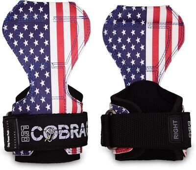Cobra Grips PRO USA FLAG Weight Lifting Straps Hooks Alternative, Power Lifting
