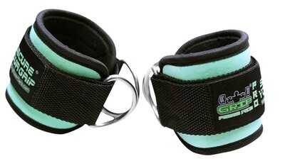 Lime Ankle Straps for Cable Machines Double D-Ring Adjustable Neoprene Premium Cuffs to Enhance Legs, Abs & Glutes For Men & Women