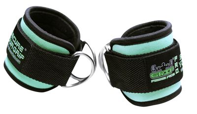Lime Ankle Straps for Cable Machines Double D-Ring Adjustable Neoprene Premium Cuffs to Enhance Legs, Abs &amp; Glutes For Men &amp; Women