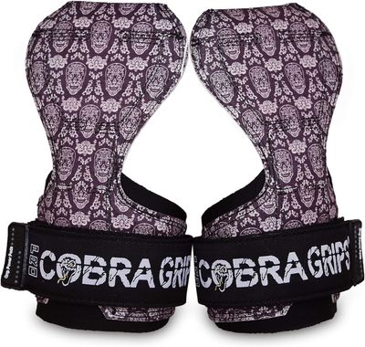 Cobra Grips PRO SKULL EATHER Weight Lifting Straps Hooks Alternative, Power Lifting