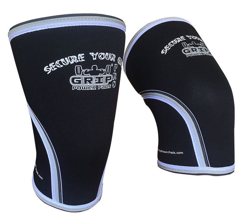 Compression 7mm Neoprene Knee Sleeves 1 Pair Gray