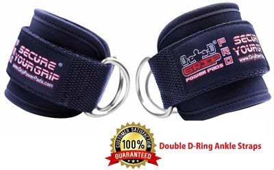 Ankle Straps for Cable Machines Double D-Ring Adjustable Neoprene Premium Cuffs to Enhance Legs, Abs & Glutes For Men & Women
