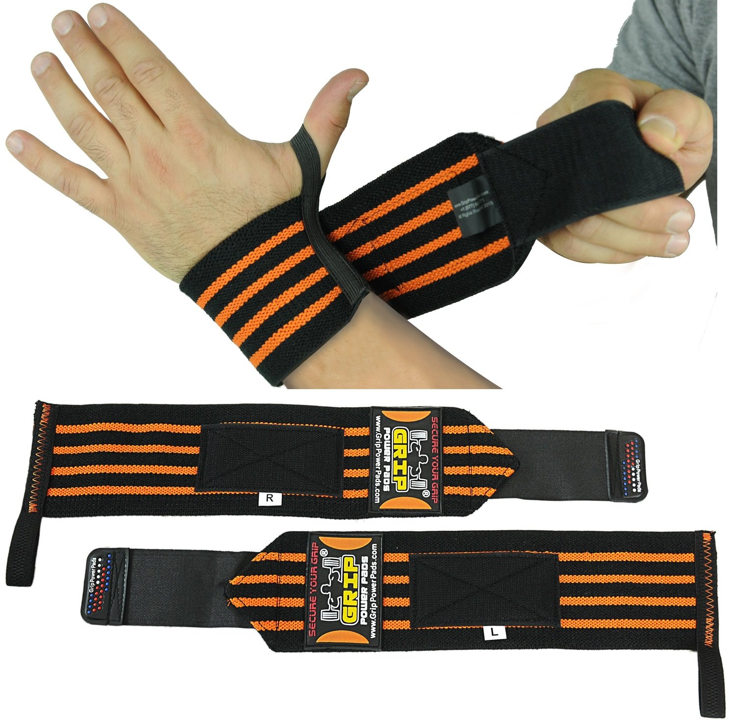 Deluxe RED Wrist Wraps 13 Inches  Long (1 Pair /2 Wraps) Cotton