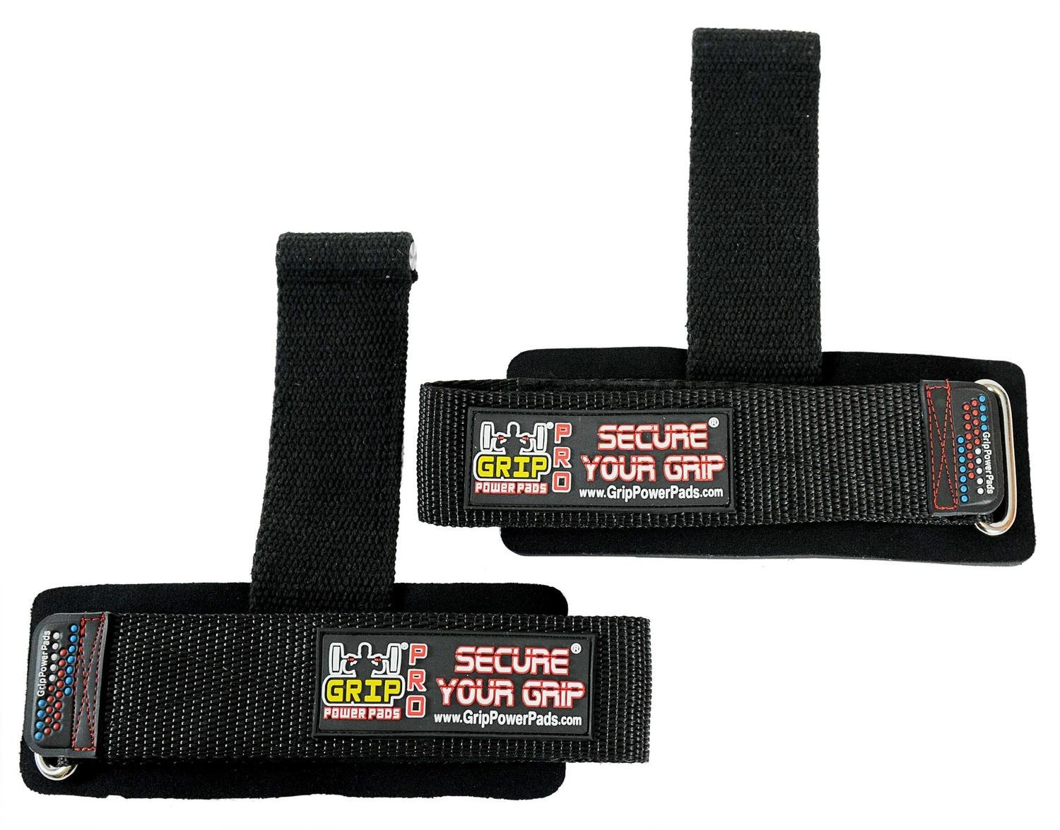 Heavy Duty Weight Lifting Hooks with Wrist Support Strap Power