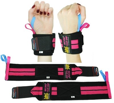 Deluxe Women's Wrist Wraps Pink (1 Pair/2 Wraps)