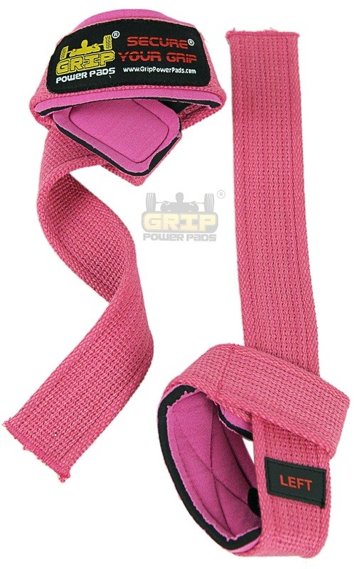 PINK WOMEN Classic Heavy Duty Neoprene Padded Weight Lifting Straps