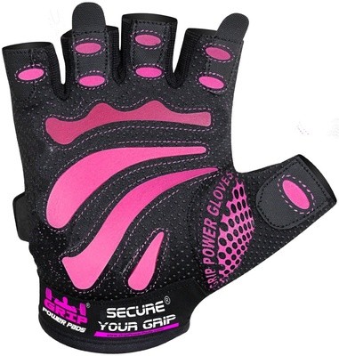 Women Gym Gloves - MIMI - Protect Your Hands & Improve Your Grip - Pink & Black Weightlifting Gloves - Easy to Pull On & Off - Adjustable Fit