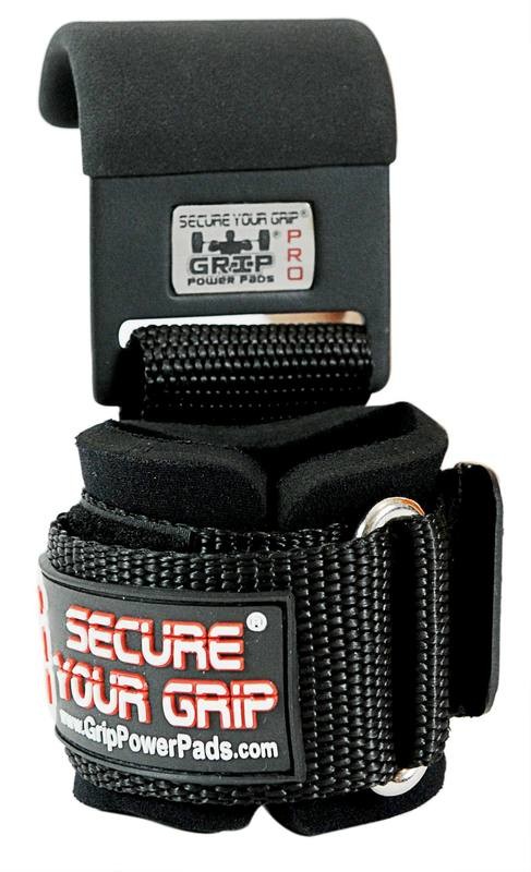 Weight Lifting Metal Hooks Neoprene Padded Wrist Wraps Set of 2