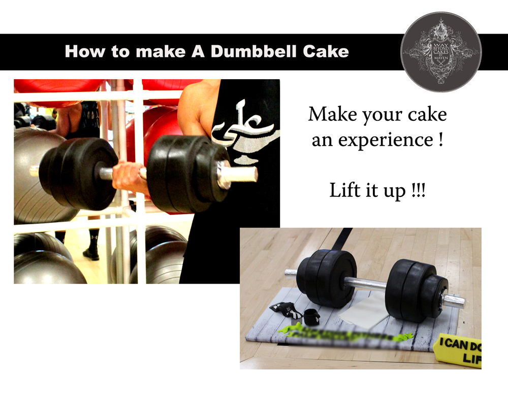 How to Make a Dumbbell Cake Tutorial PDF and Video ONLY