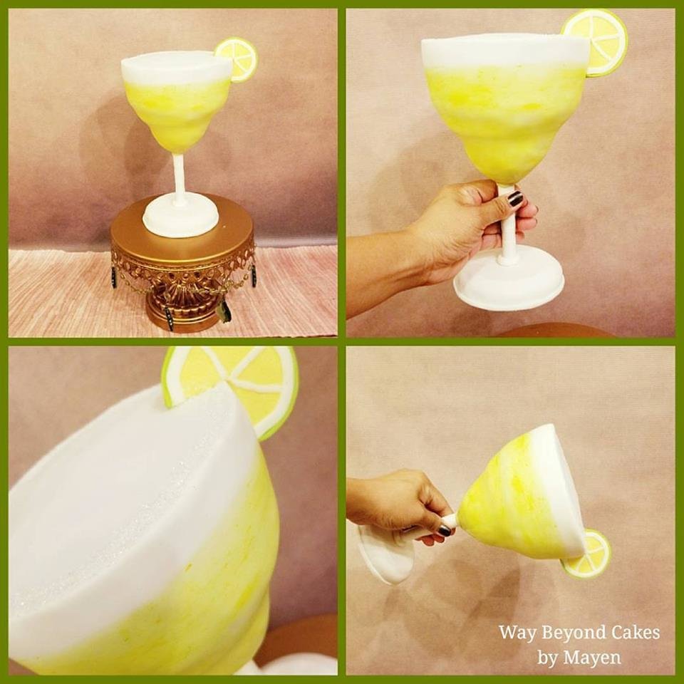 Pick and Pour Margarita and Wine Glass Cake - PDF tutorial