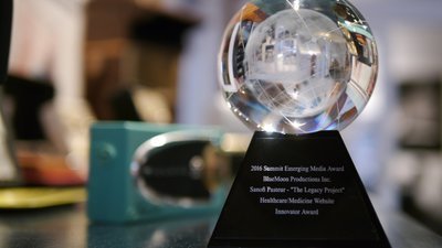 Digital Media Award Crystal Globe Trophy