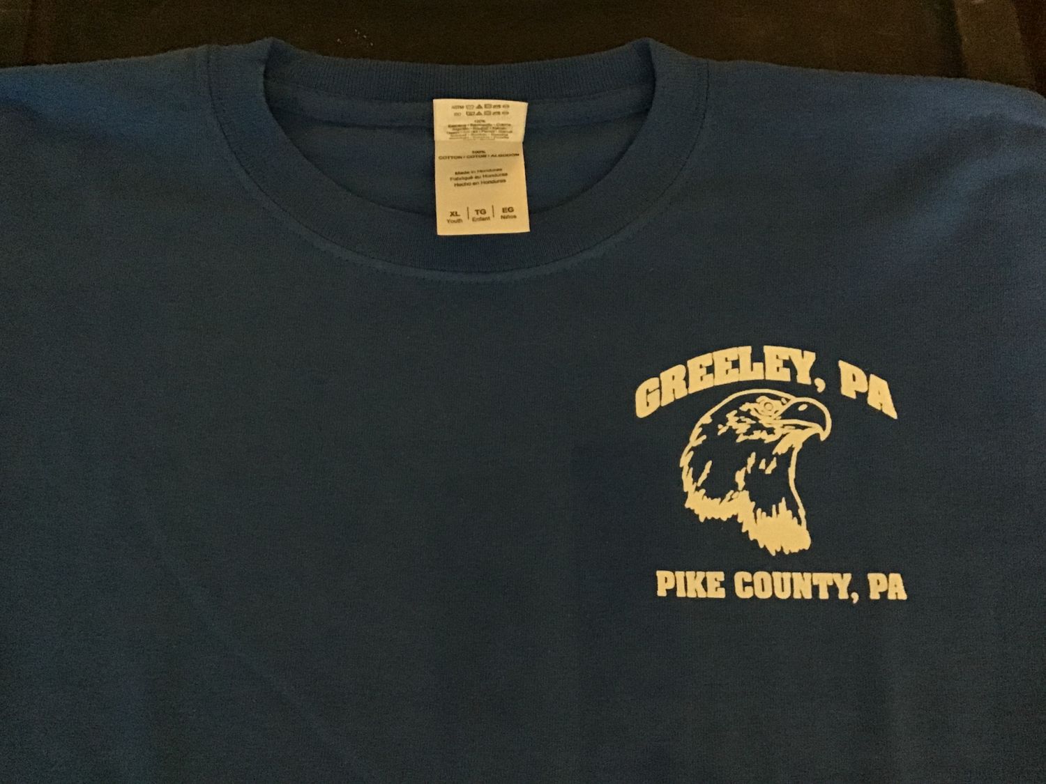 Greeley, Pa youth XL Royal tee