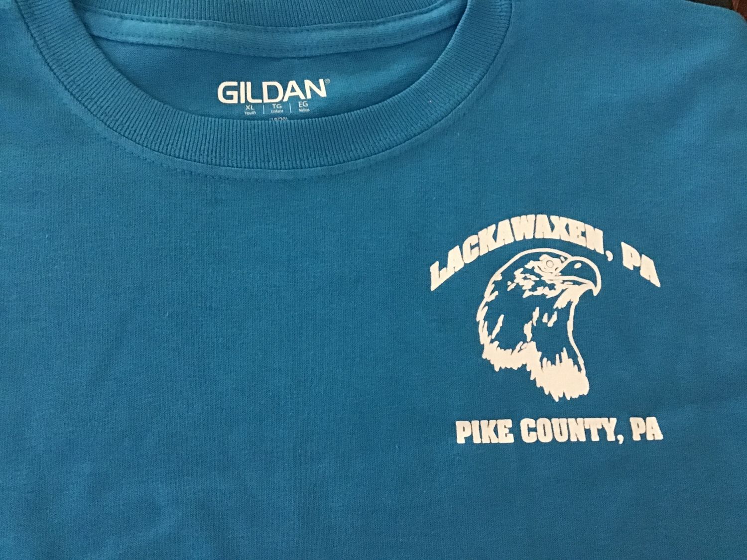 Lackawaxen, Pa Youth XL light blue tee