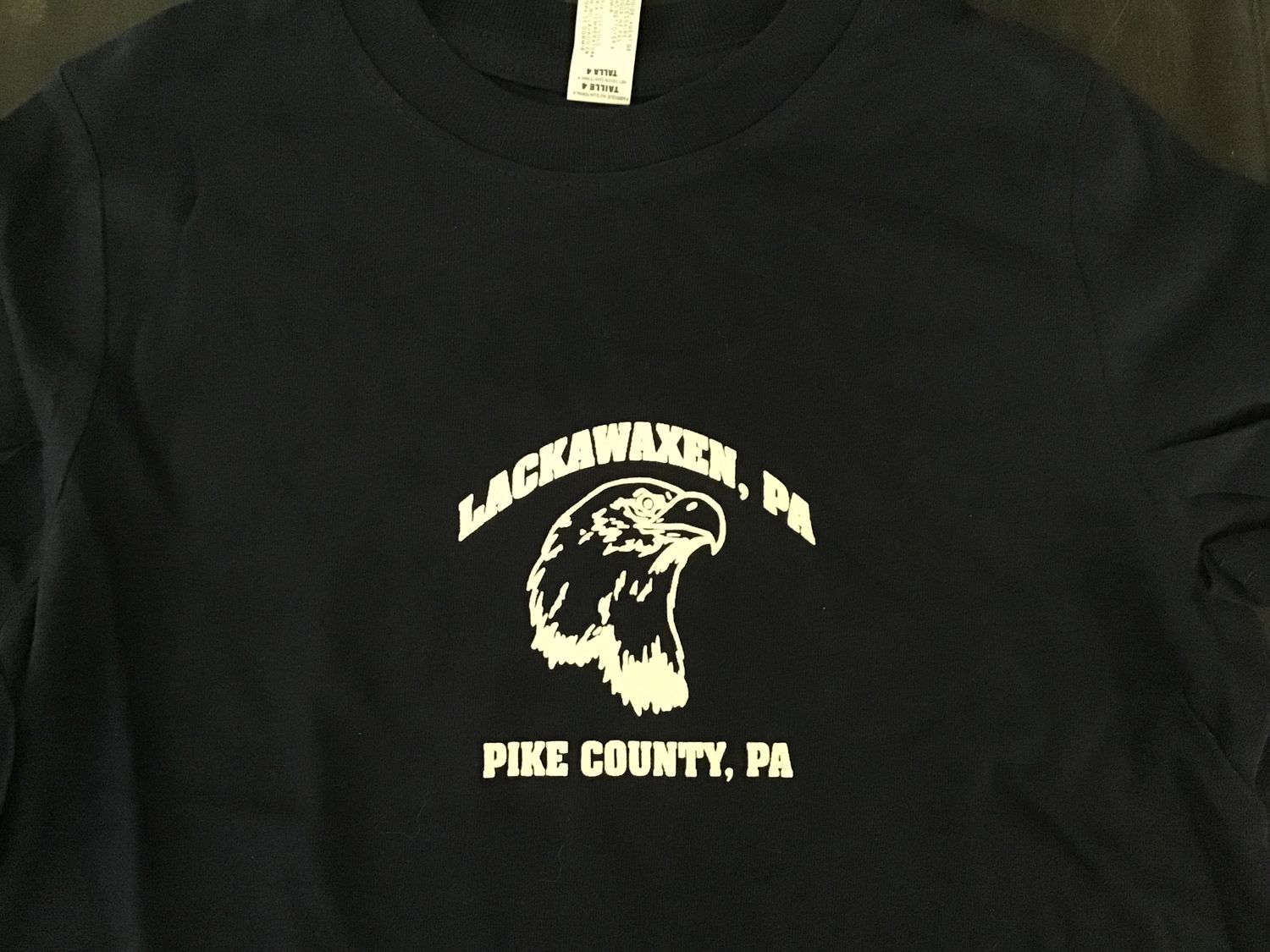LACKAWAXEN,PA toddler 4 navy tee