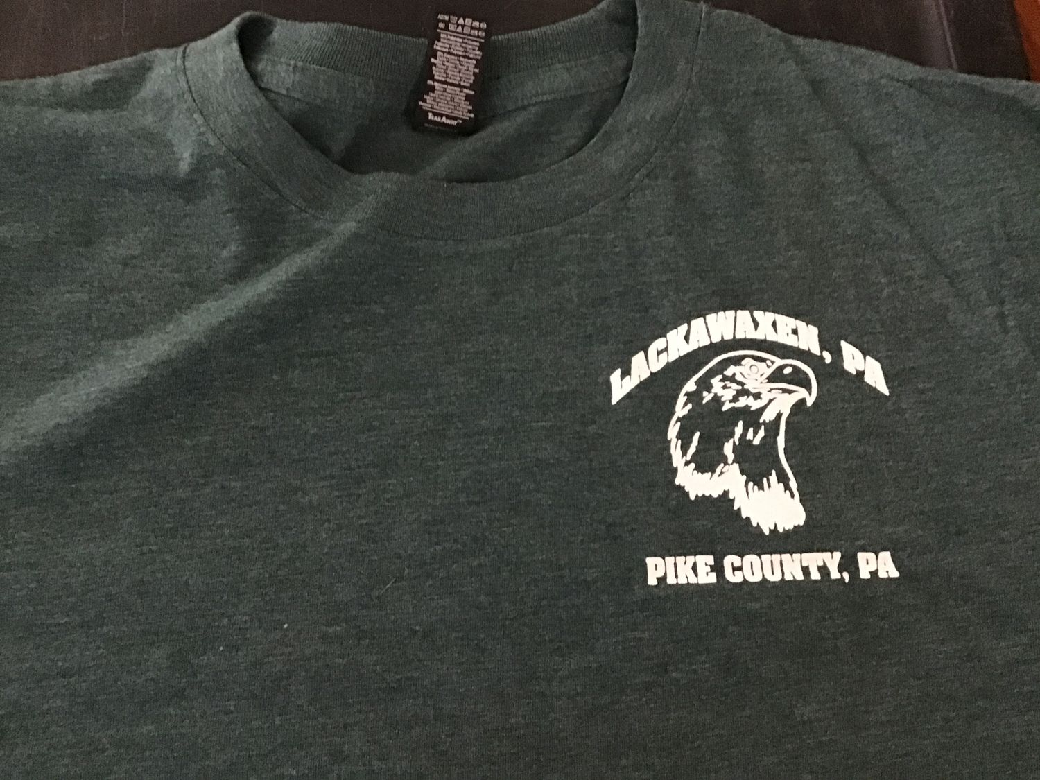 Lackawaxen, Pa youth Lg Heather green tee