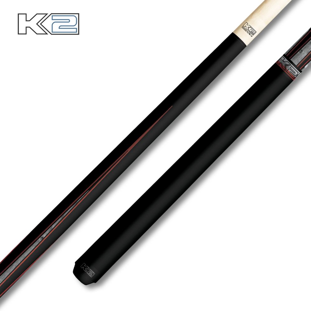 K2 KLLE2N Low Deflection Pool Cue Gray &amp; Red