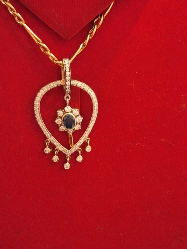 Sapphire & Diamond Pendant