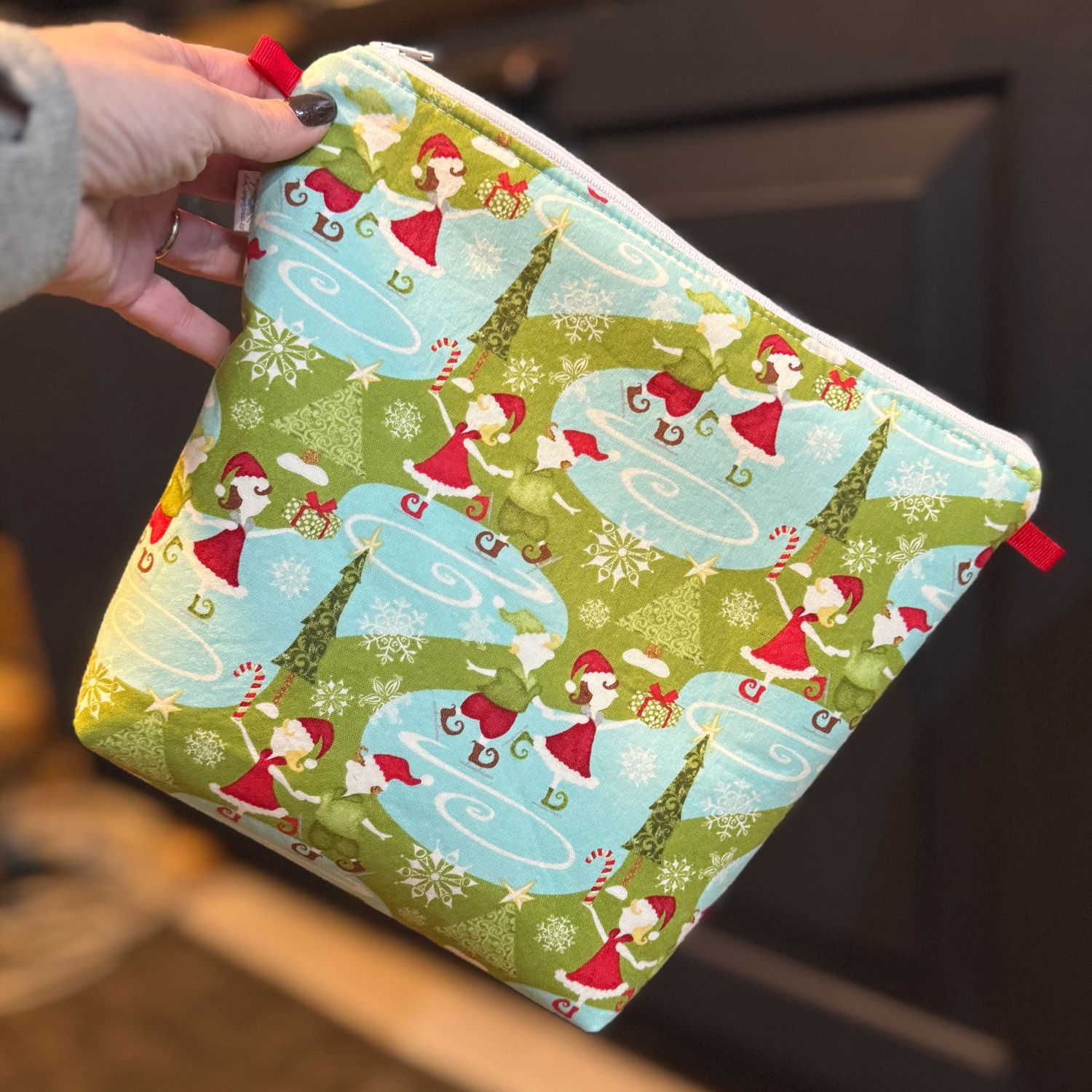 Vintage Elves in Green, Choose your size: Tall Wedge