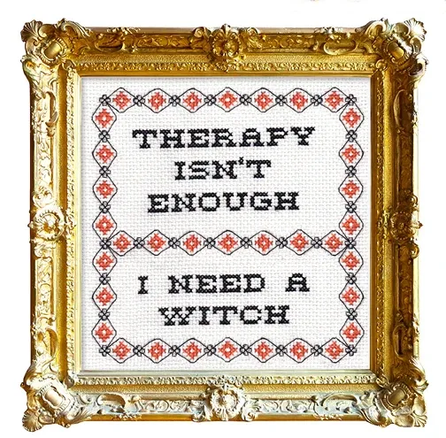Therapy Isn't Enough Deluxe Cross Stitch Kit