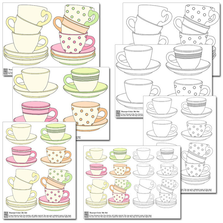 Teacups Color Me Set