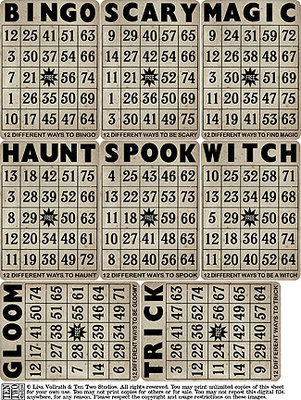 Spooky Bingo Cards