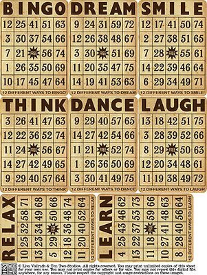 Grungy Bingo Cards