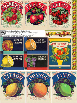 French Fruit Labels
